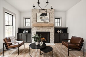 The stone fireplace in the hearth room is great for cozy ready or entertaining.  It's right off of the kitchen and calls for calm, creative and free.