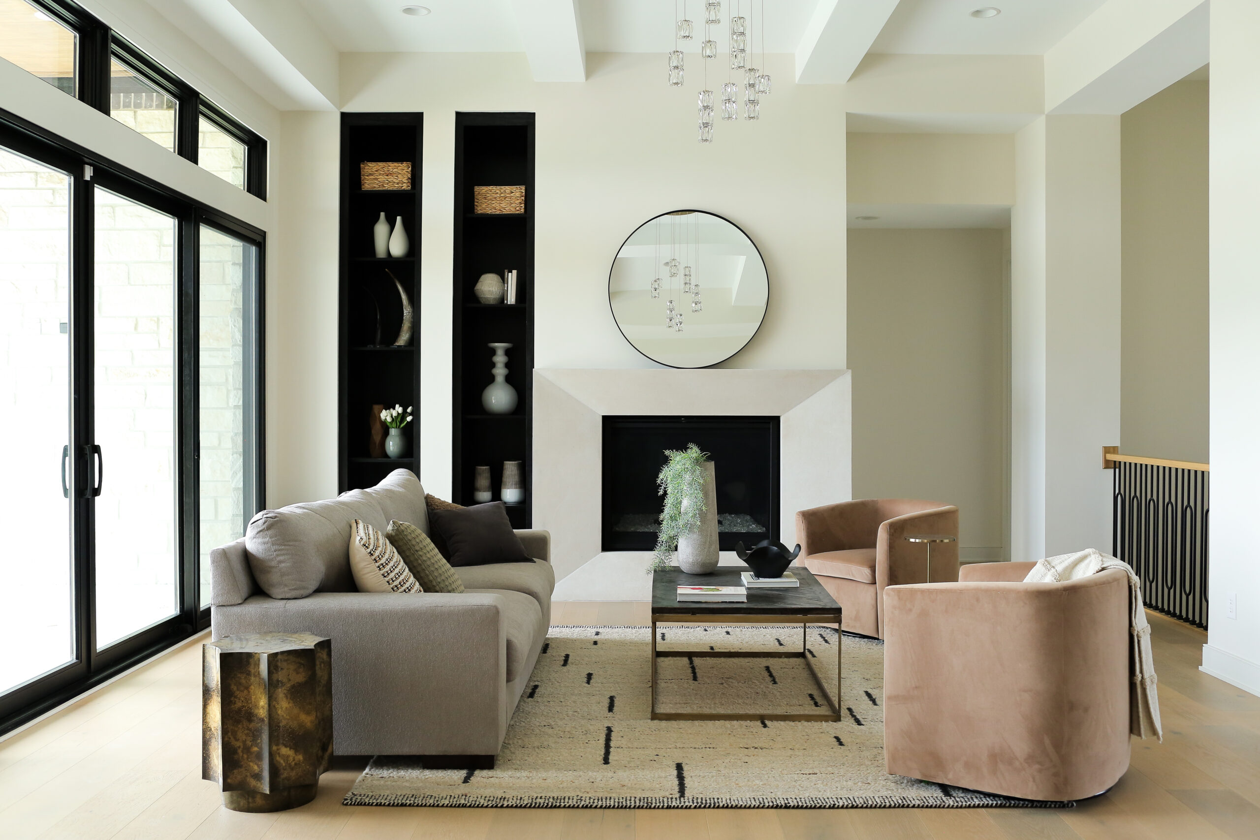 a staged sitting room as a part of space planning